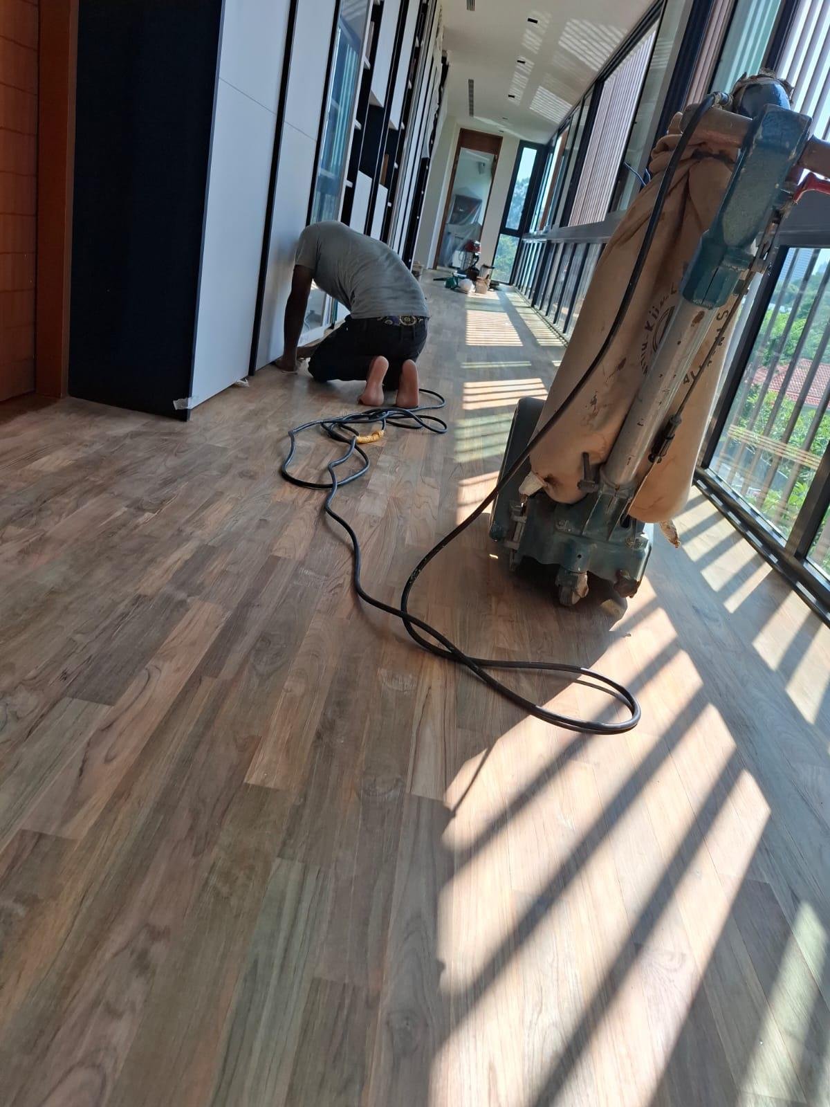 Parquet floor sanding service in Singapore